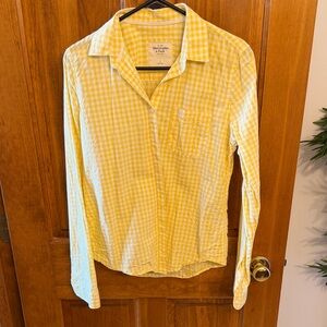 Abercrombie & Fitch Yellow Gingham Women's Shirt